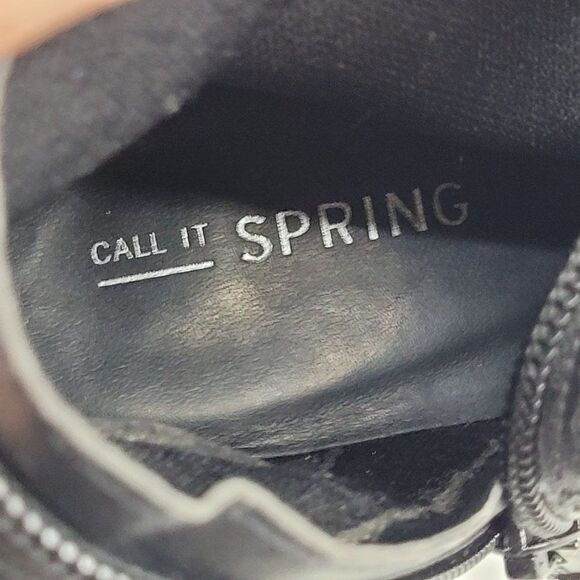 Vintage 90s Vegan Faux Leather Knee High‎ Boots 7 Black Cuffed Heeled Pirate - Picture 3 of 9